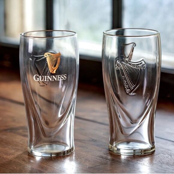 NEW Guinness  20 oz Harp Gravity Pint Glass - Pack of 2 - Picture 2 of 10